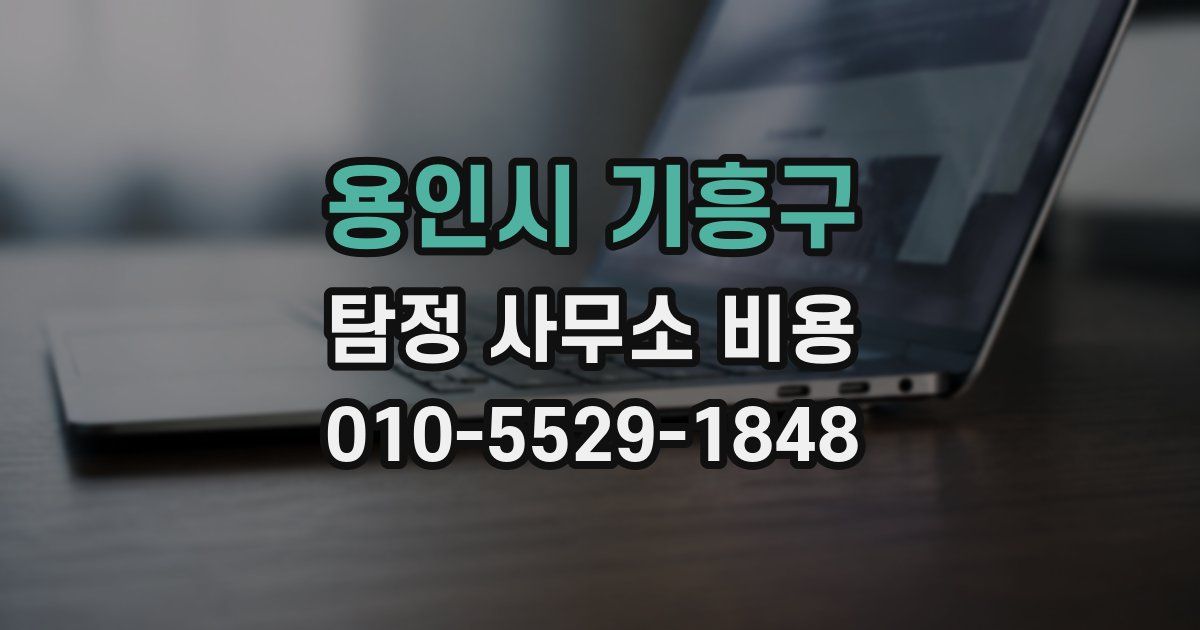 용인시 기흥구 탐정 사무소 비용