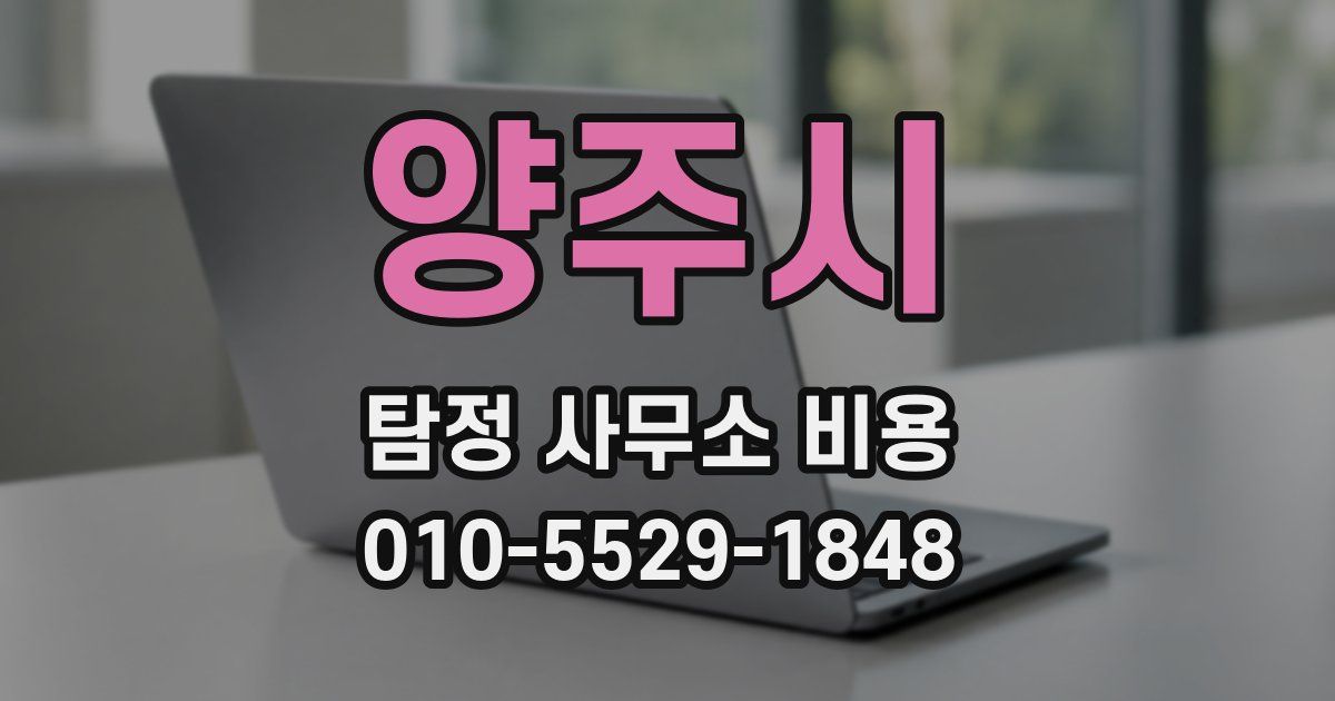양주시 탐정 사무소 비용
