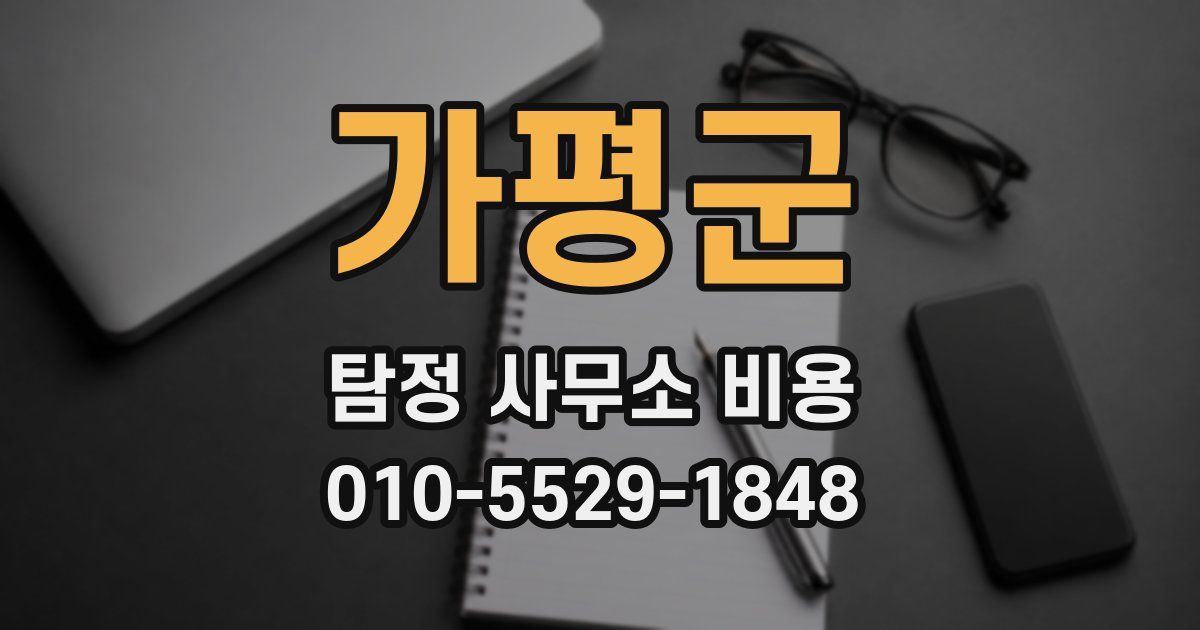 가평군 탐정 사무소 비용