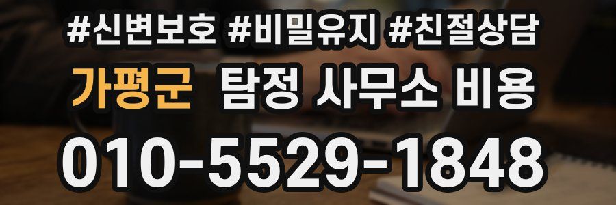 가평군 탐정 사무소 비용