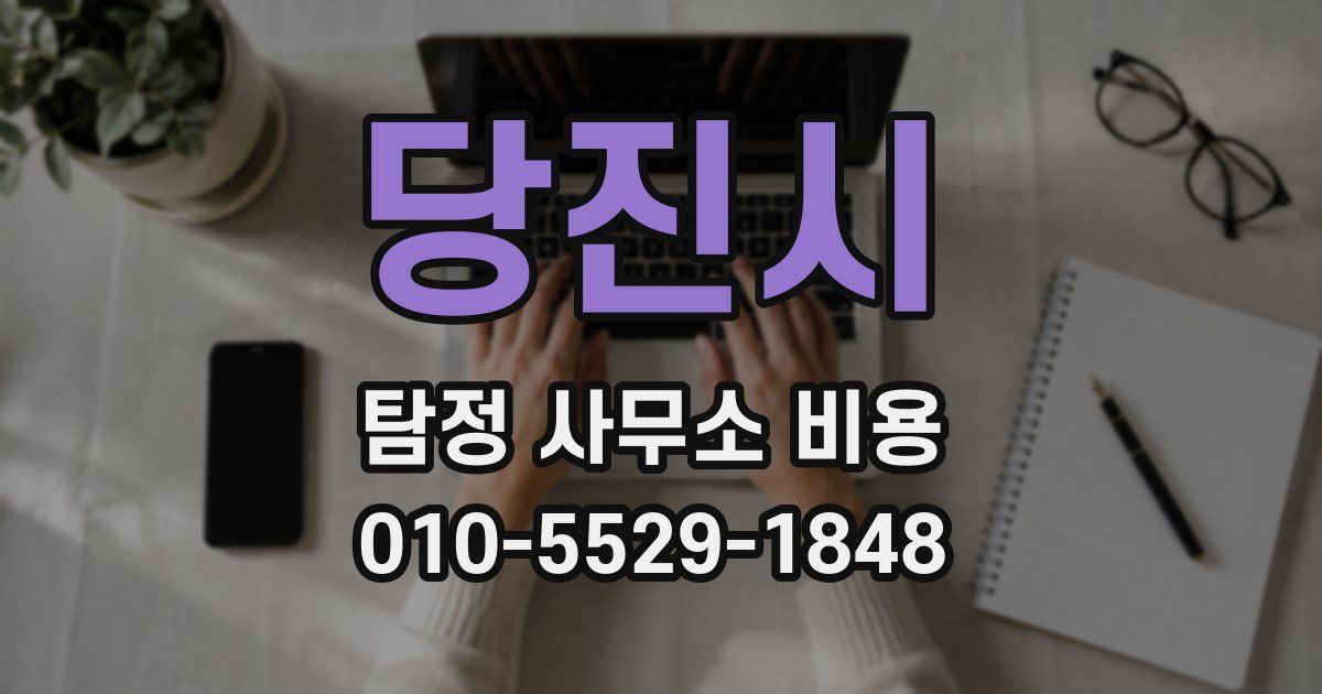 당진시 탐정 사무소 비용