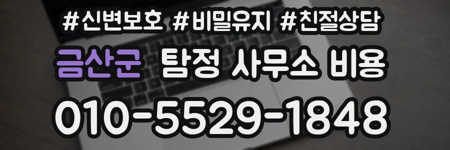 금산군 탐정 사무소 비용