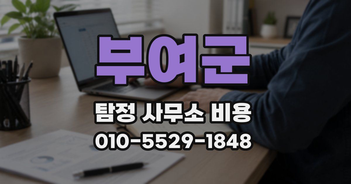 부여군 탐정 사무소 비용