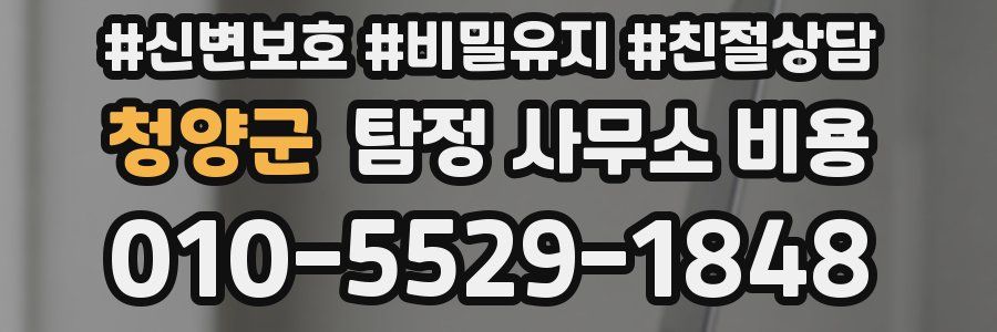 청양군 탐정 사무소 비용
