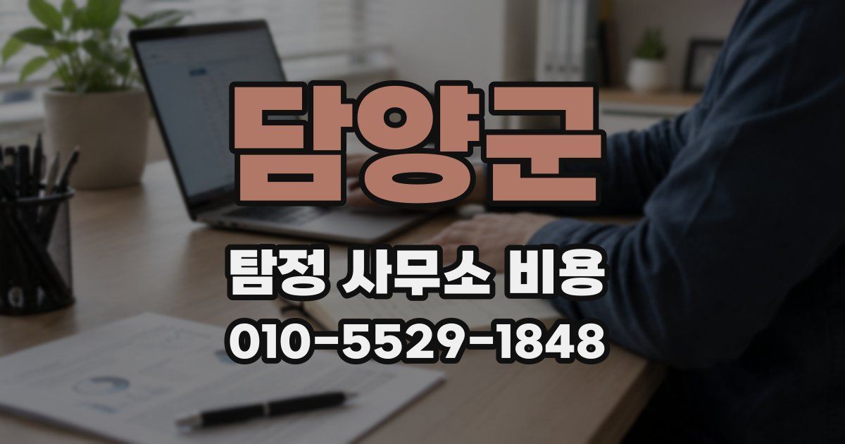 담양군 탐정 사무소 비용