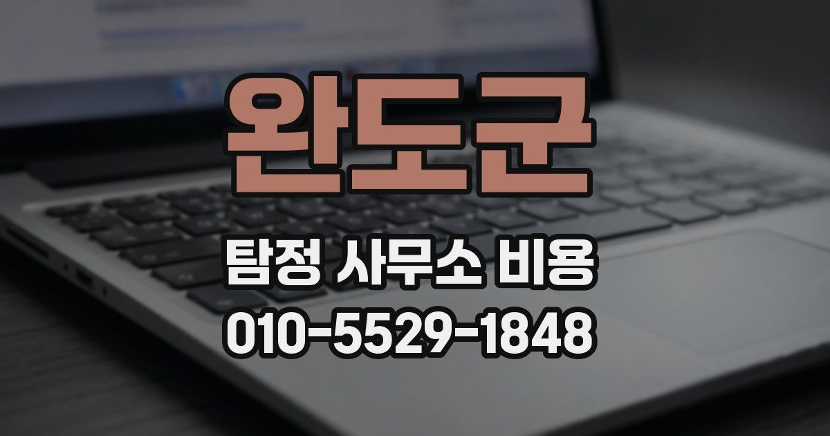완도군 탐정 사무소 비용