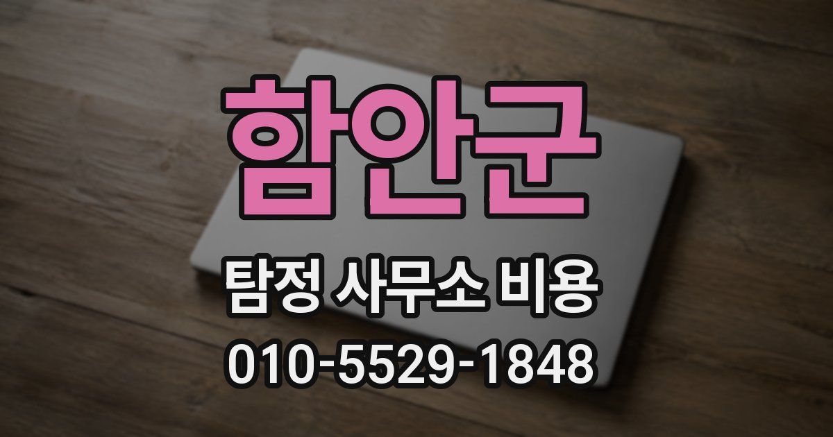 함안군 탐정 사무소 비용