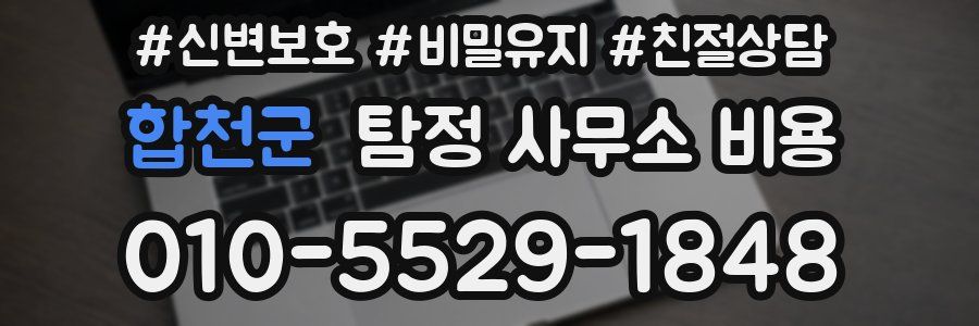 합천군 탐정 사무소 비용