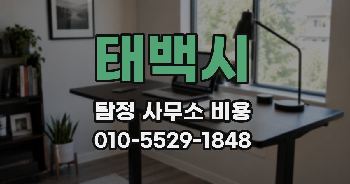 태백시 탐정 사무소 비용