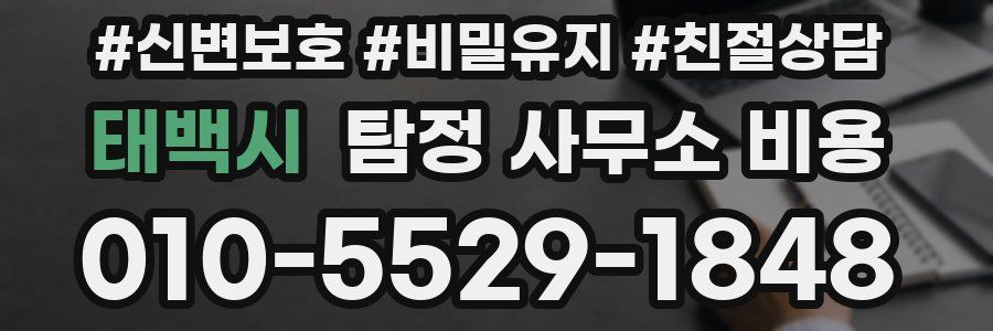 태백시 탐정 사무소 비용