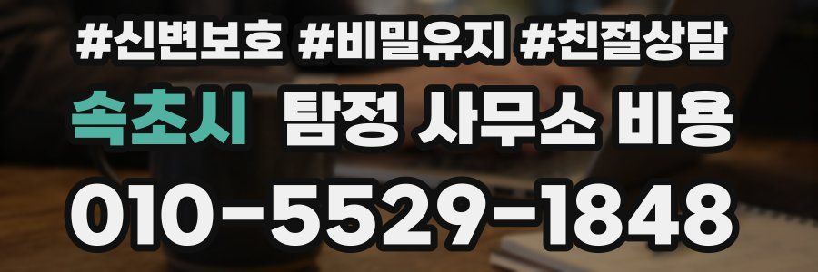 속초시 탐정 사무소 비용