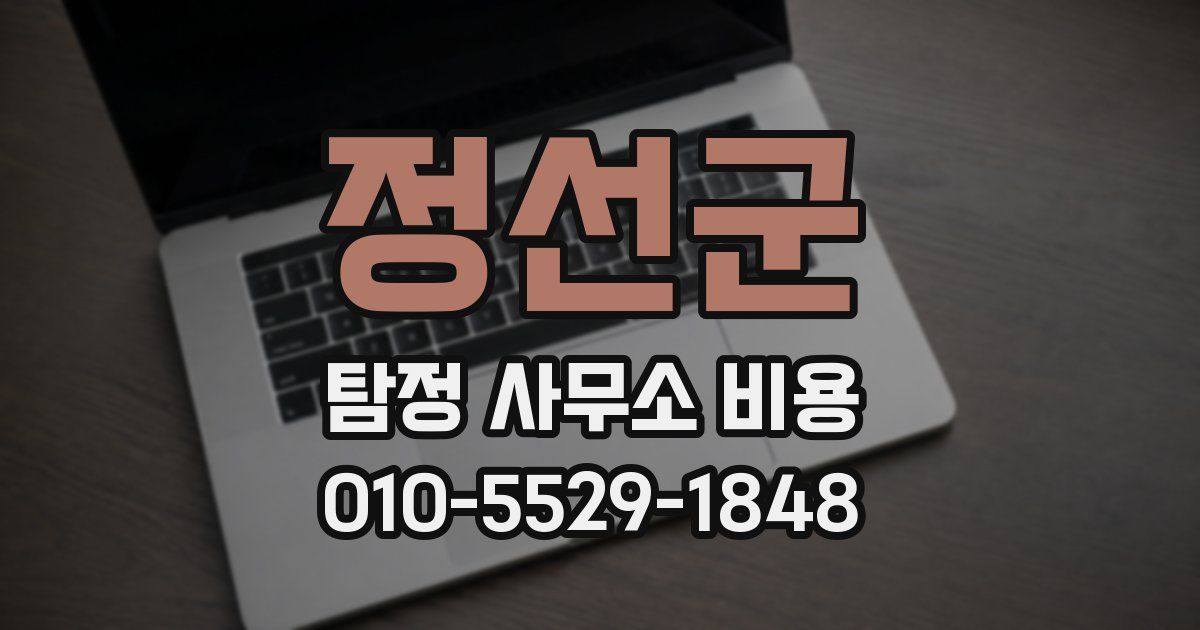 정선군 탐정 사무소 비용
