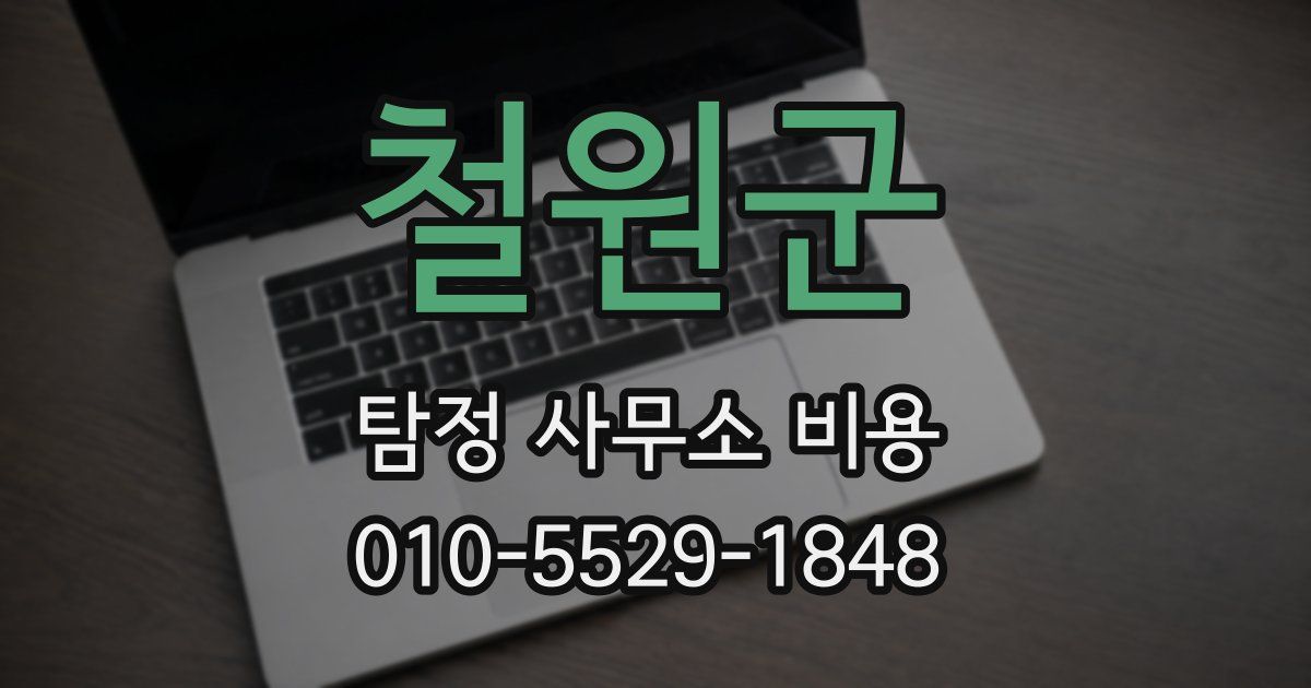 철원군 탐정 사무소 비용