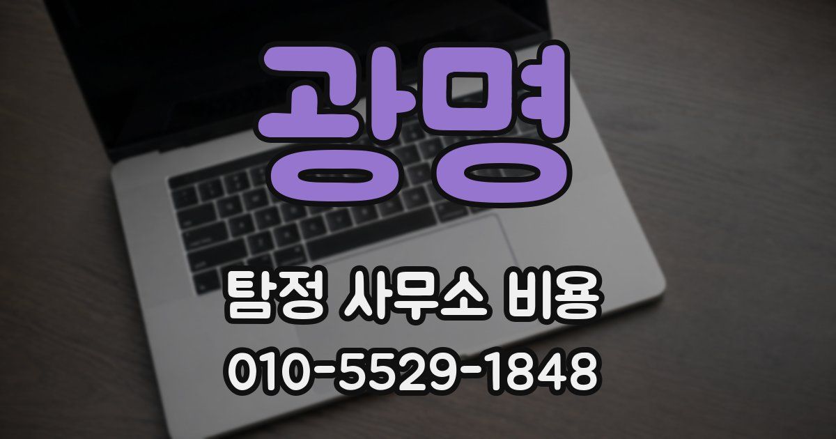 광명 탐정 사무소 비용