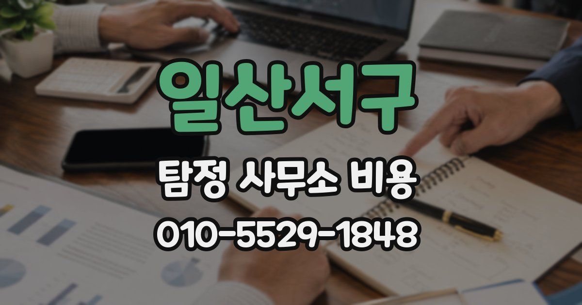 일산서구 탐정 사무소 비용
