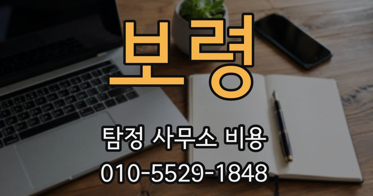 보령 탐정 사무소 비용