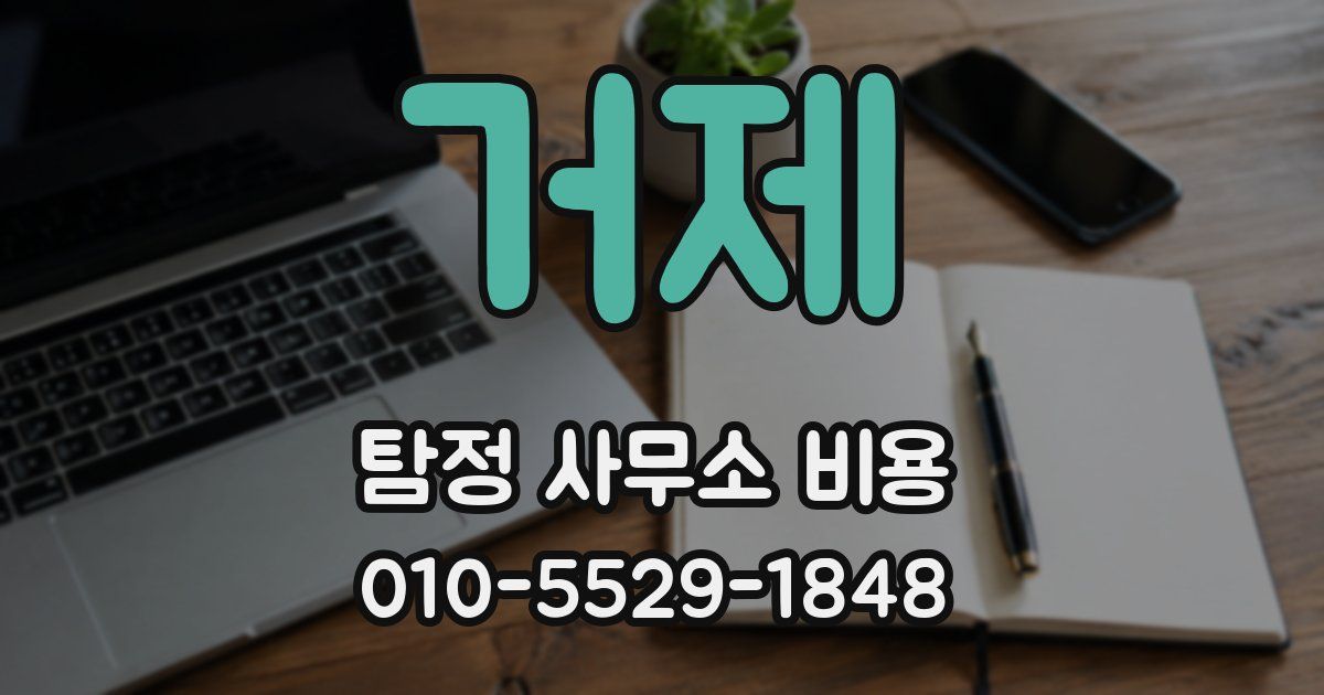 거제 탐정 사무소 비용