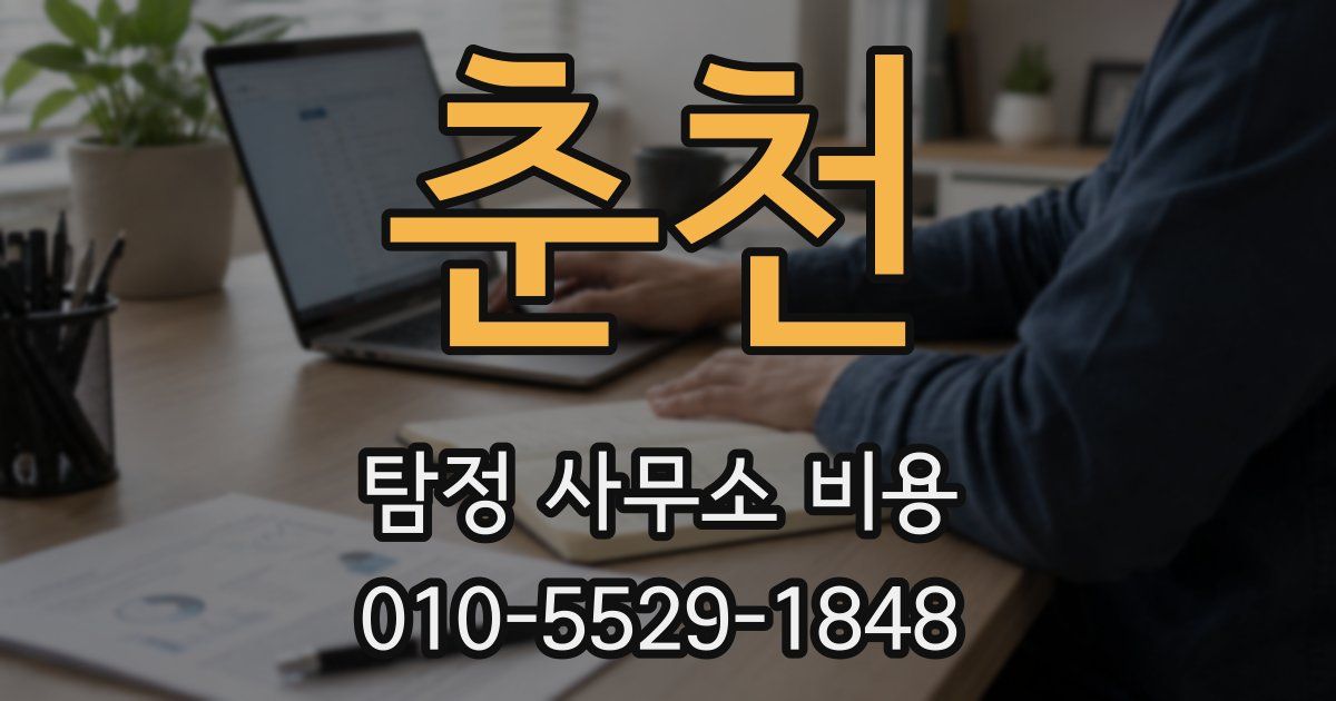 춘천 탐정 사무소 비용