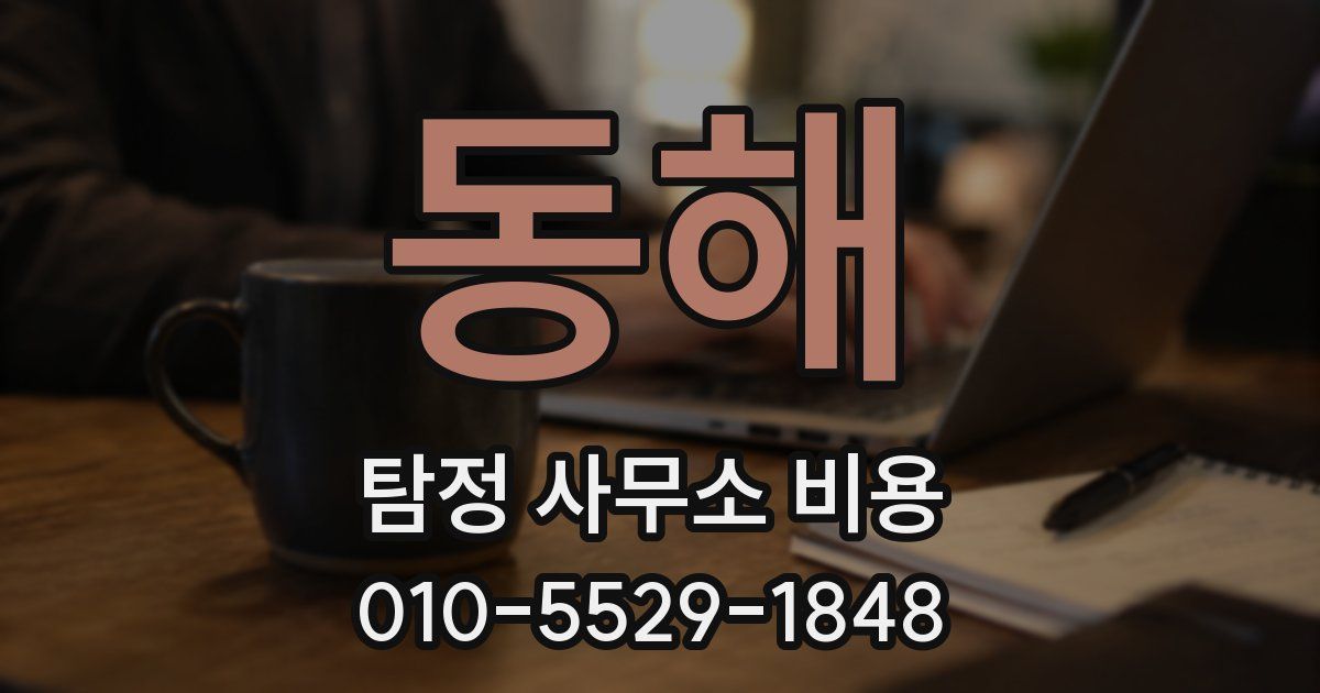 동해 탐정 사무소 비용