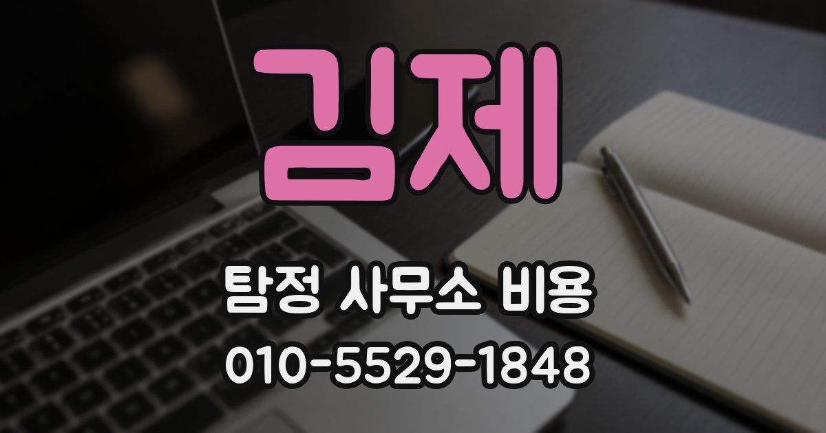 김제 탐정 사무소 비용