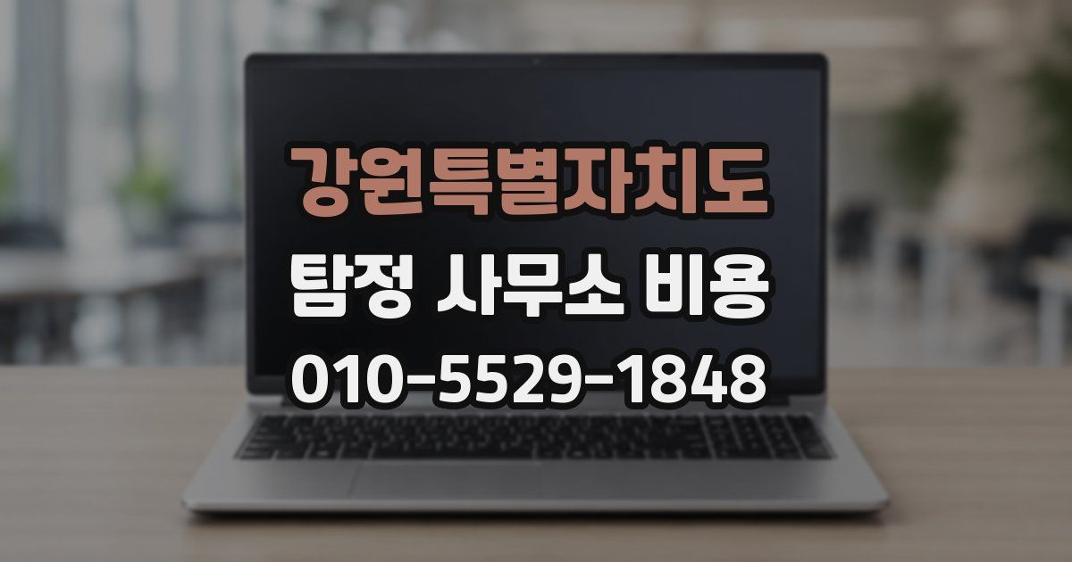 강원특별자치도 탐정 사무소 비용