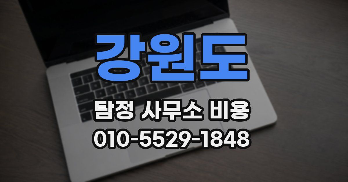 강원도 탐정 사무소 비용