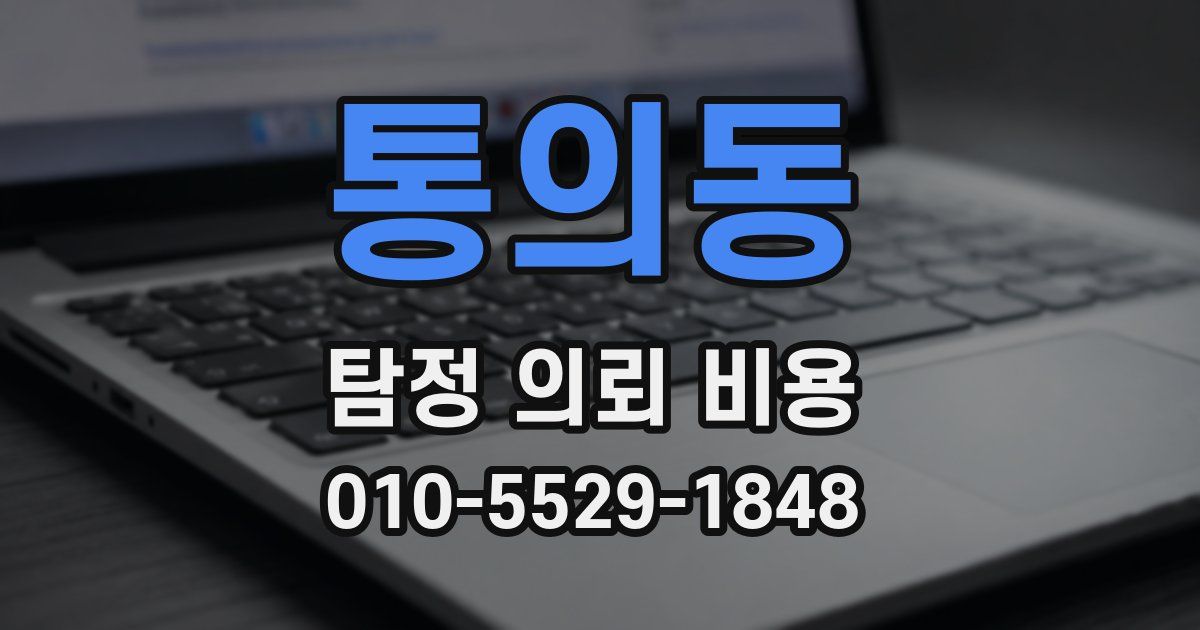 통의동 탐정 의뢰 비용
