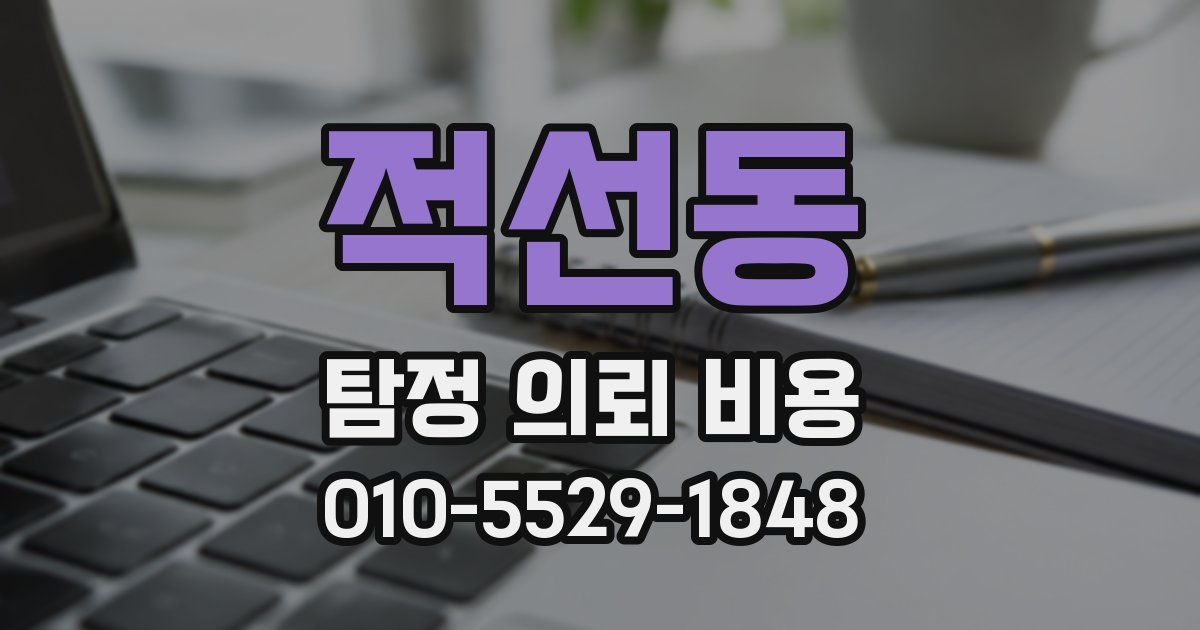 적선동 탐정 의뢰 비용