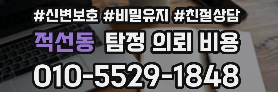 적선동 탐정 의뢰 비용