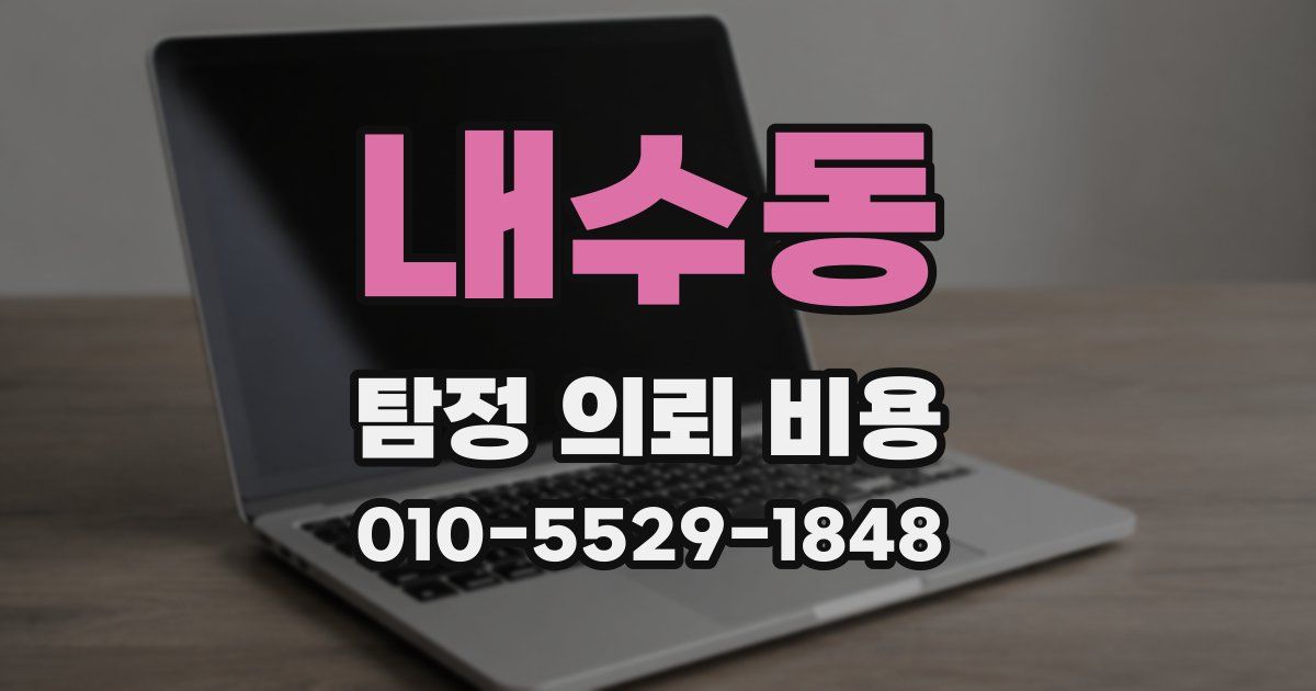 내수동 탐정 의뢰 비용