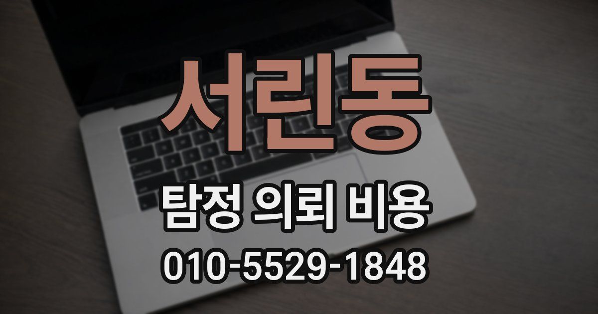 서린동 탐정 의뢰 비용