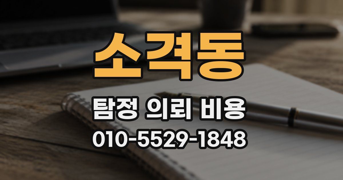 소격동 탐정 의뢰 비용
