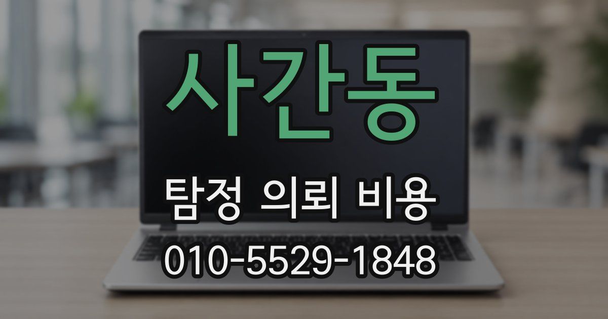 사간동 탐정 의뢰 비용