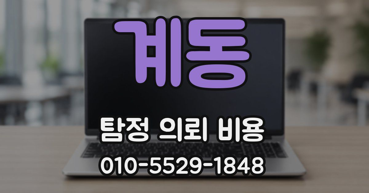 계동 탐정 의뢰 비용