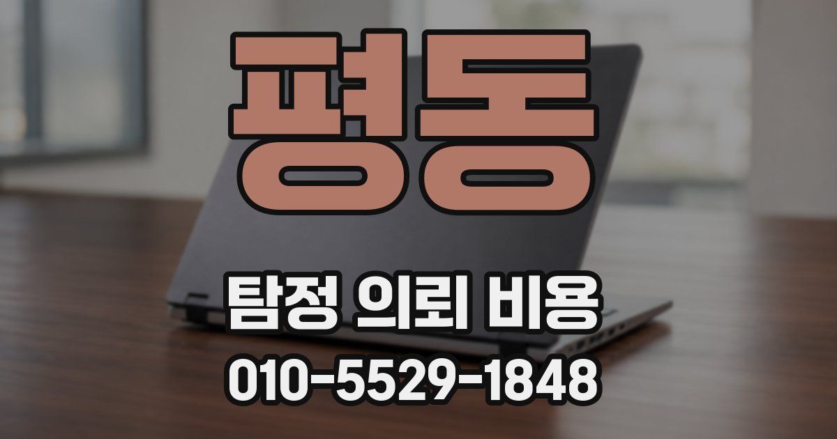 평동 탐정 의뢰 비용