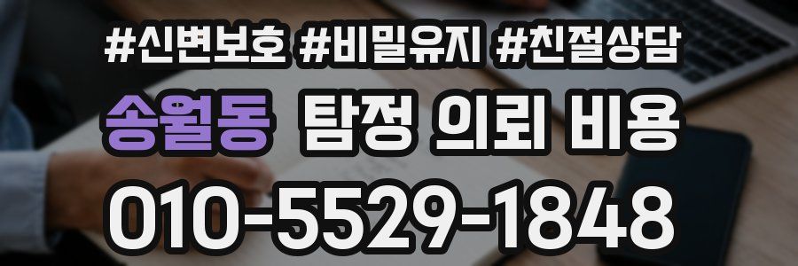 송월동 탐정 의뢰 비용