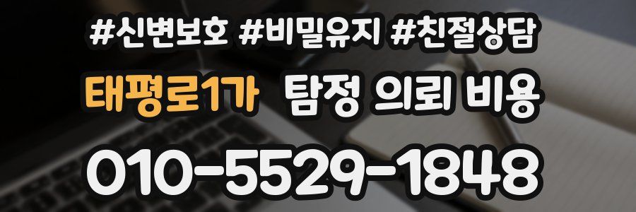 태평로1가 탐정 의뢰 비용