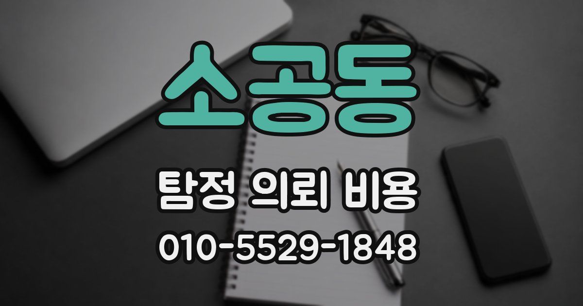 소공동 탐정 의뢰 비용