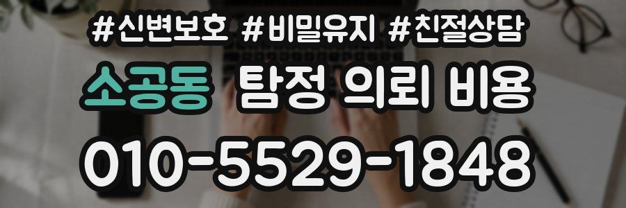 소공동 탐정 의뢰 비용