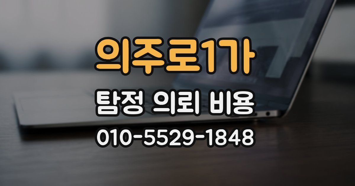 의주로1가 탐정 의뢰 비용