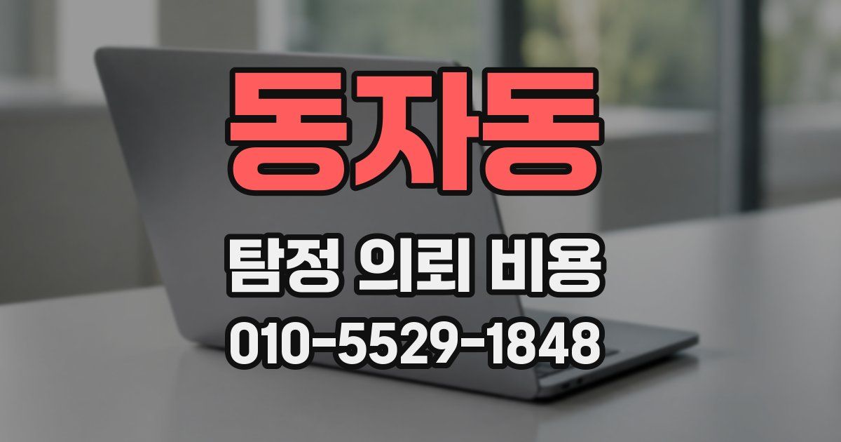 동자동 탐정 의뢰 비용