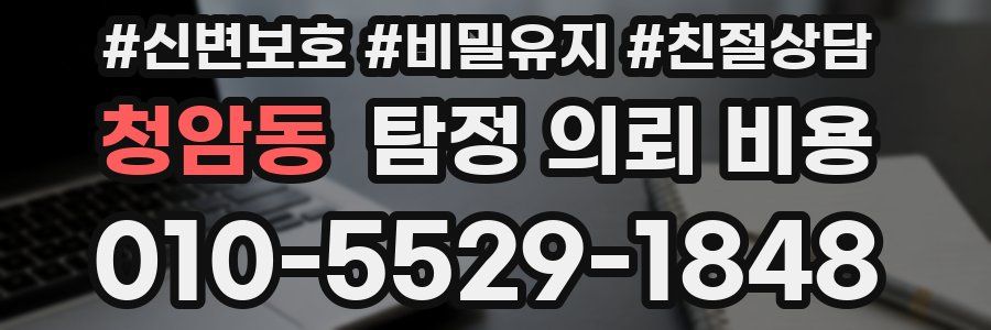 청암동 탐정 의뢰 비용