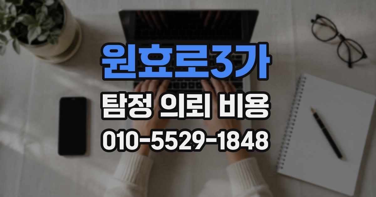 원효로3가 탐정 의뢰 비용