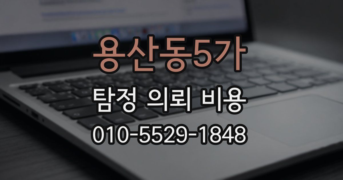 용산동5가 탐정 의뢰 비용