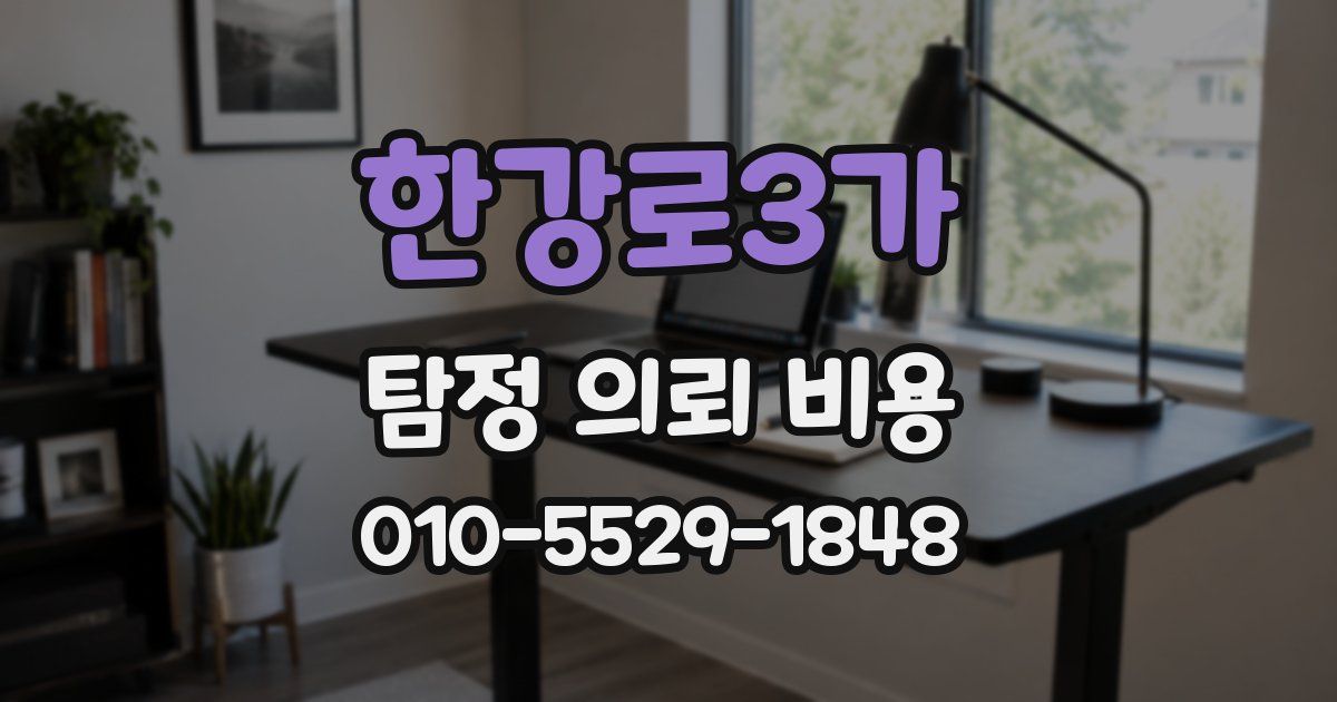 한강로3가 탐정 의뢰 비용