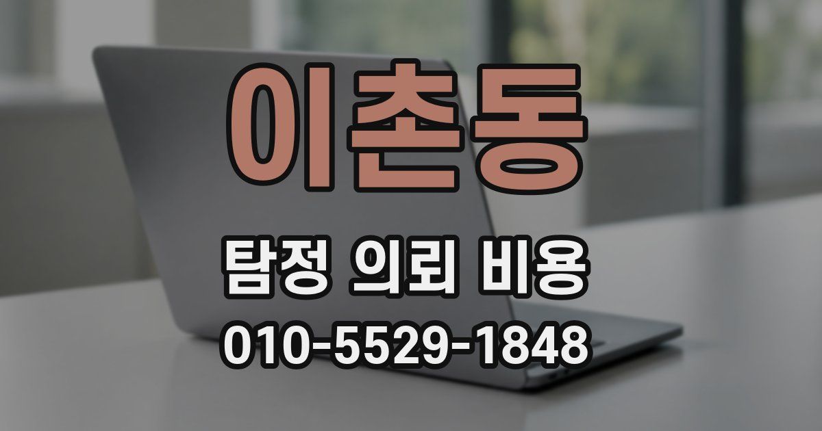 이촌동 탐정 의뢰 비용