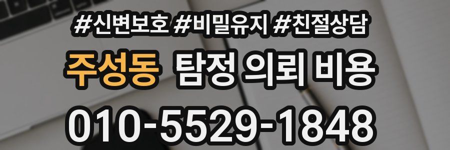 주성동 탐정 의뢰 비용