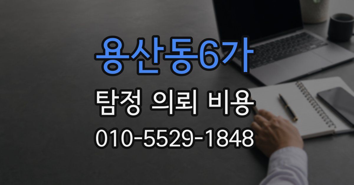 용산동6가 탐정 의뢰 비용