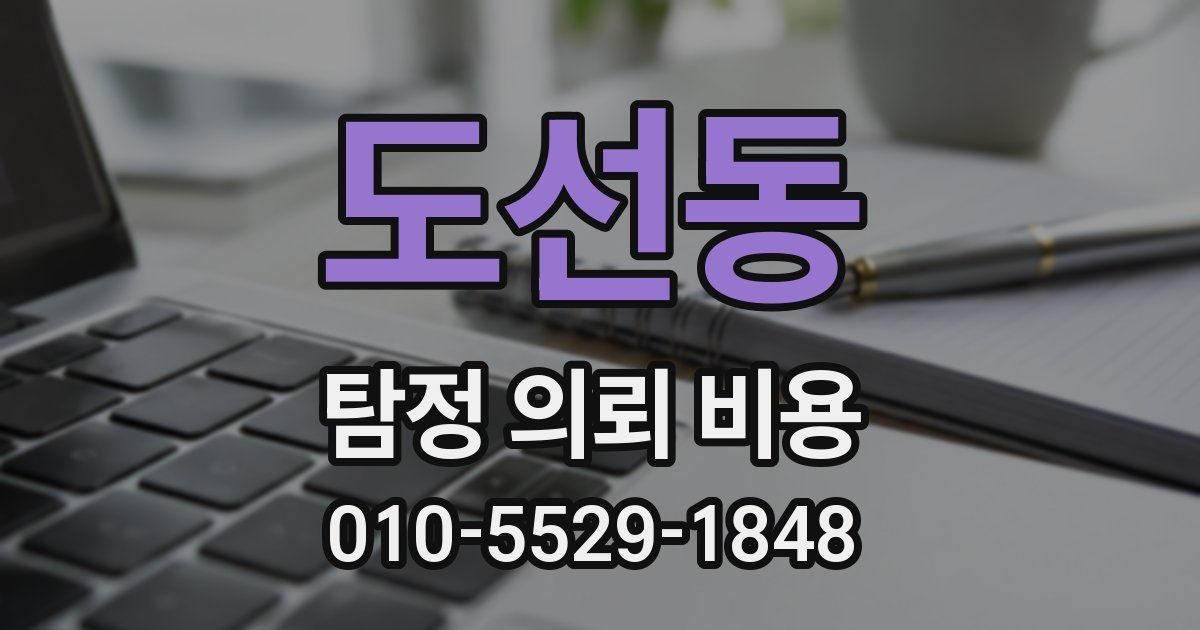 도선동 탐정 의뢰 비용