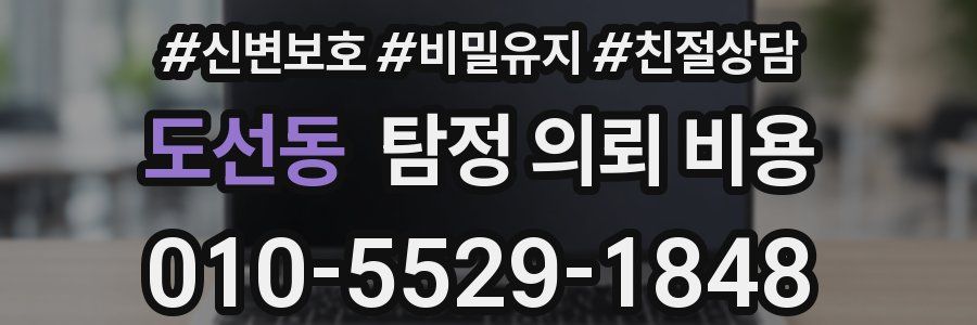 도선동 탐정 의뢰 비용